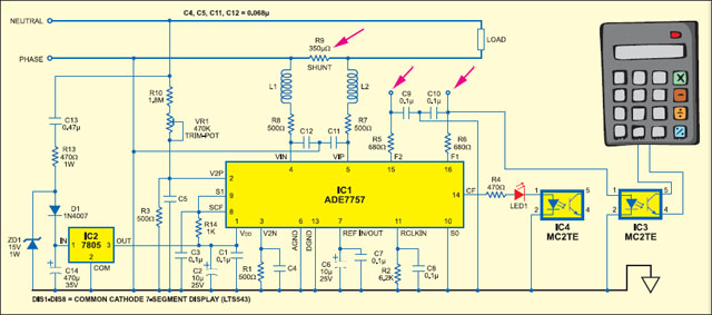 Ade7755 схема включения