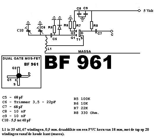 Bf961 схема включения