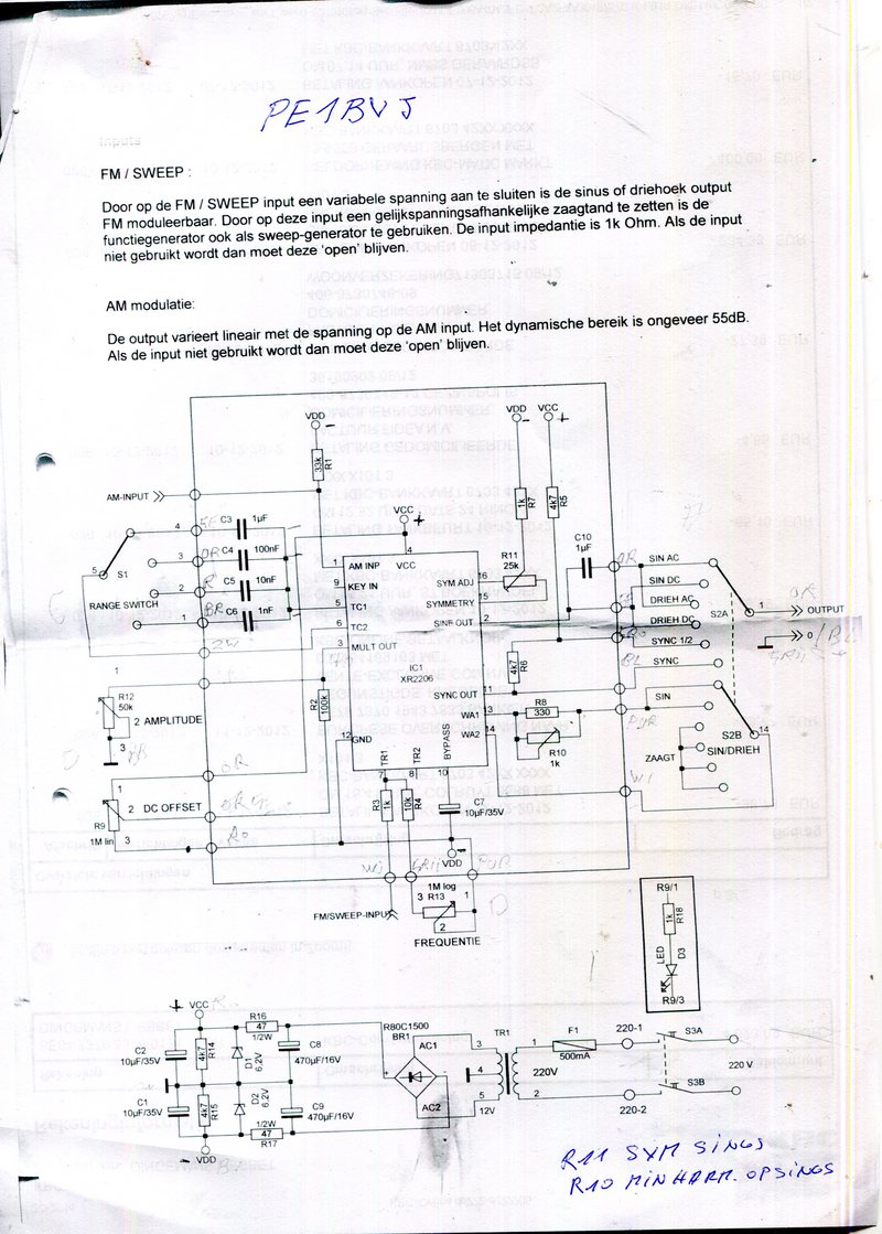 audiogenerator+frequentieteller Circuit Diagram