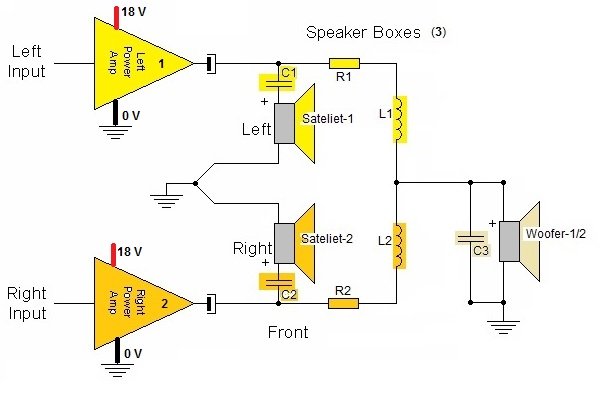 Ongrijpbaar etiket doos Eén enkele woofer.speaker voor beide LS-uitgangen van stereo versterker -  Forum - Circuits Online